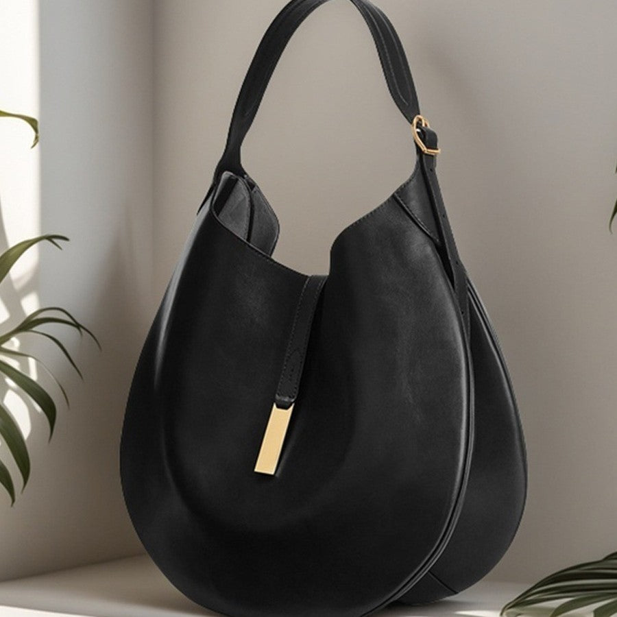 Women's Underarm Suede Equestrian Design Dumpling Trendy Portable Bags
