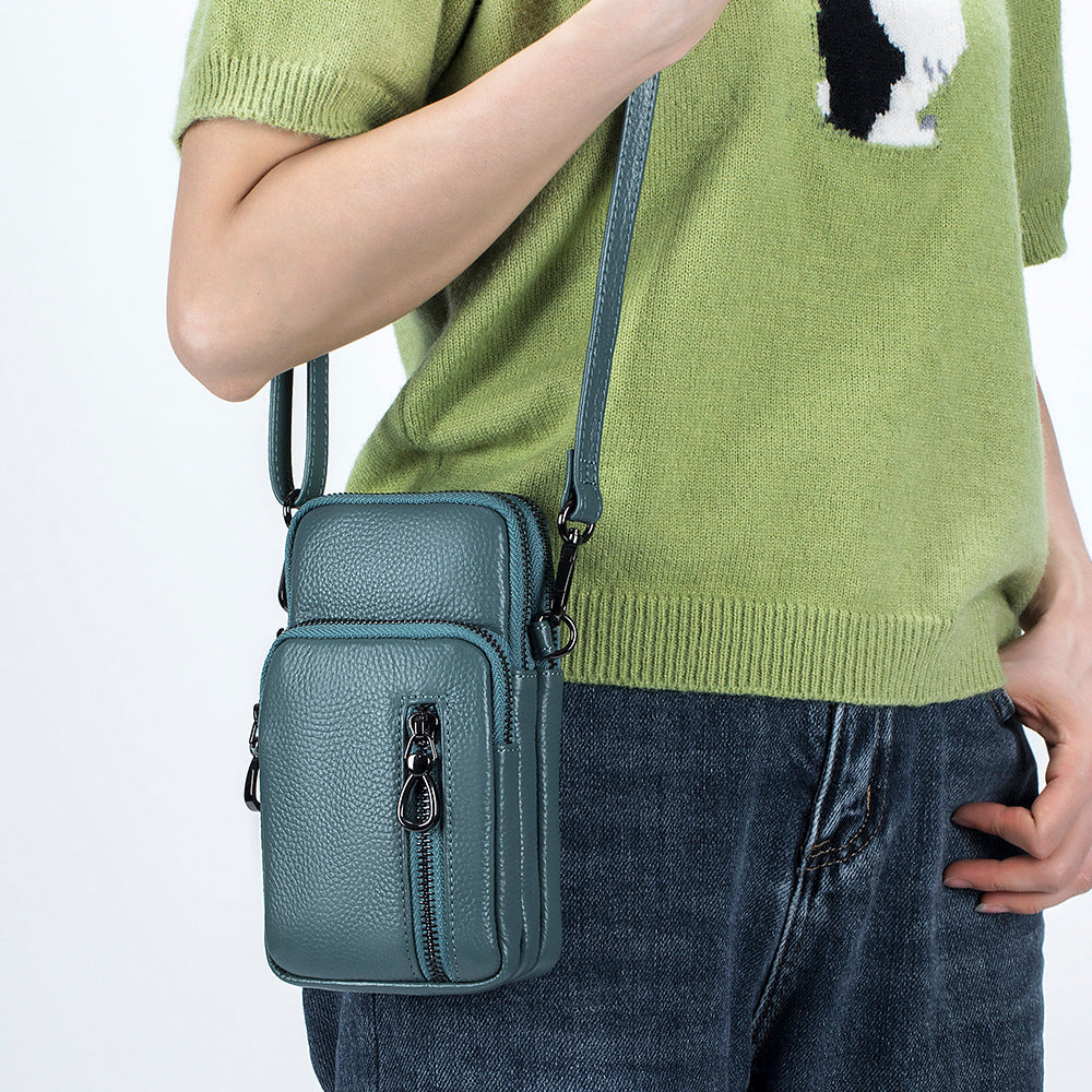 Women's Leather Fashion Trend Large Capacity Vertical Phone Bags