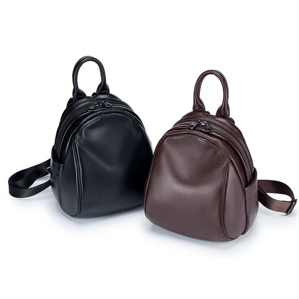 Women's Simple High-grade Versatile Large Capacity Genuine Backpacks