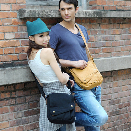 Men's S. C. Cotton Canvas Retro Packet Men's Messenger Bags