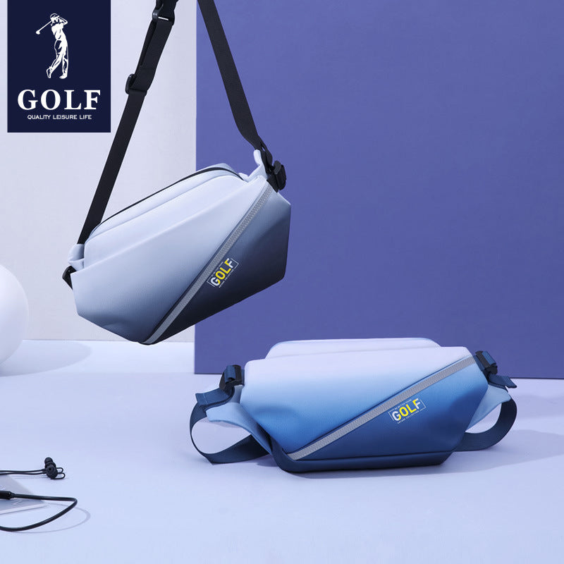 Men's Golf Fashion Color Contrast Gradient Waterproof Men's Chest Bags