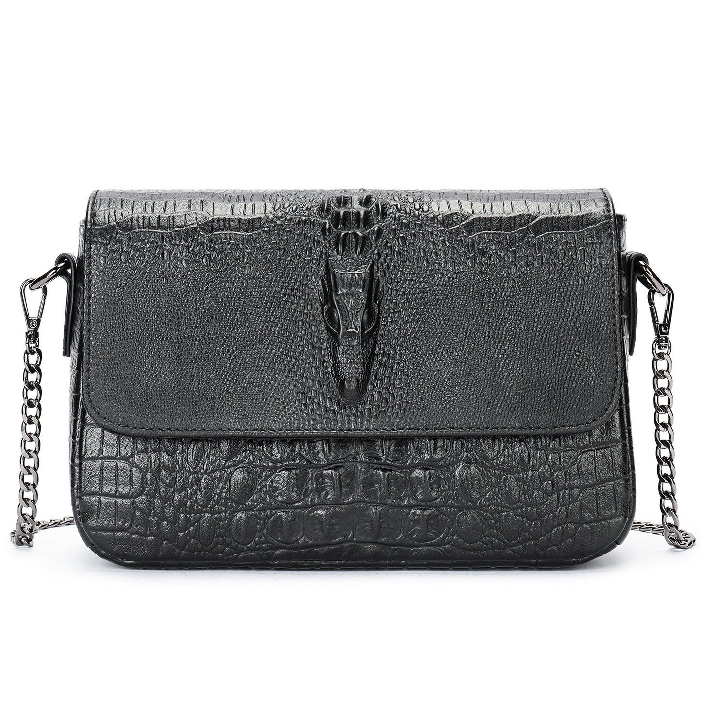 Women's Summer Genuine Leather Crocodile Pattern High Crossbody Bags