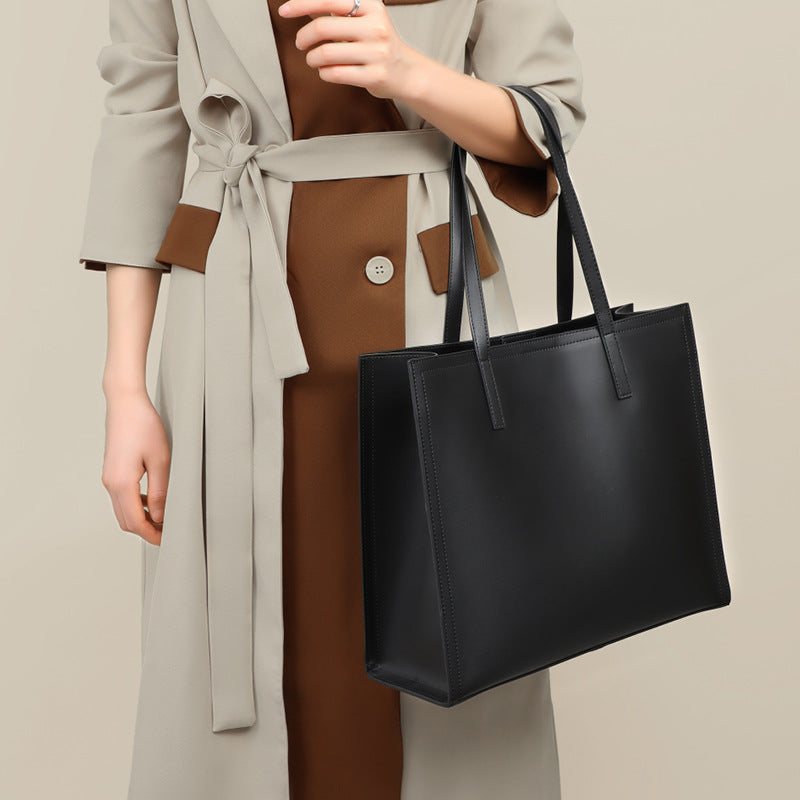 Women's Genuine Leather Large Capacity High-grade Commuter Tote Bags
