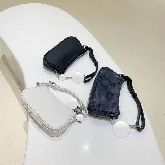 Women's Layer Cowhide Underarm French Retro Fashion Shoulder Bags