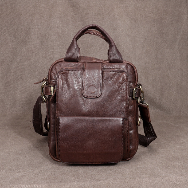 Men's Large Capacity Retro Genuine Leather Business Men's Briefcases