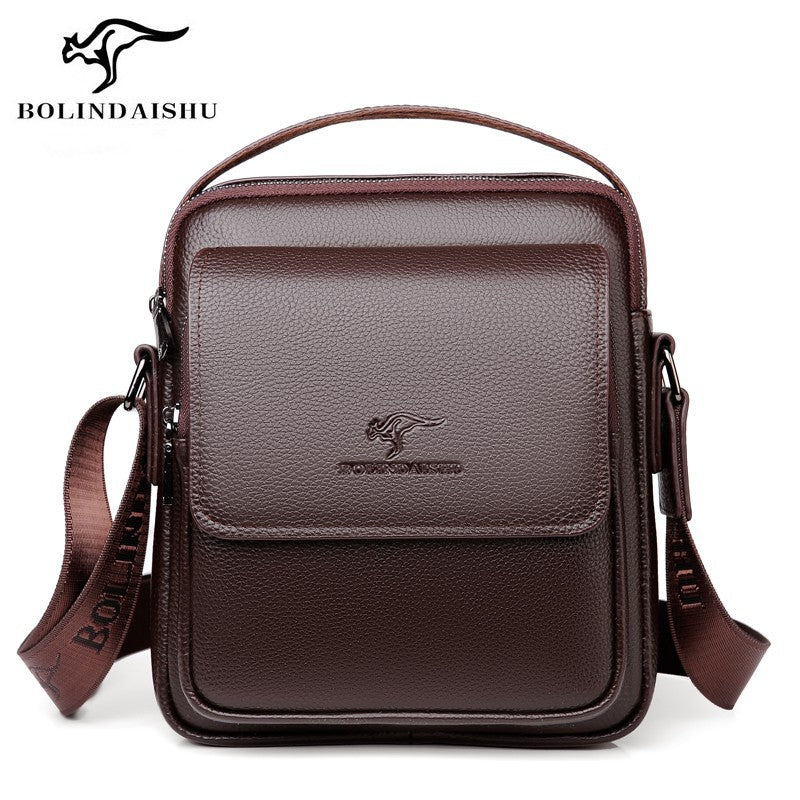 Innovative Men's Cool Leather Business Cowhide Men's Shoulder Bags