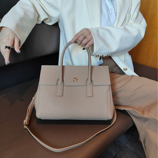 Women's High-grade Large Capacity Commuter First Layer Handbags