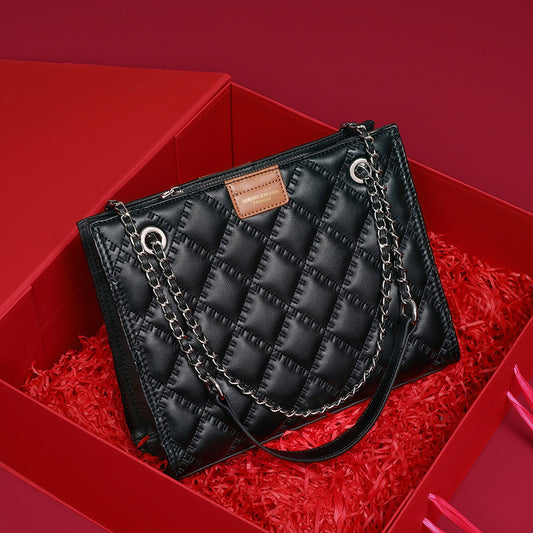 Women's Summer High Sense Genuine Leather Chain Shoulder Bags