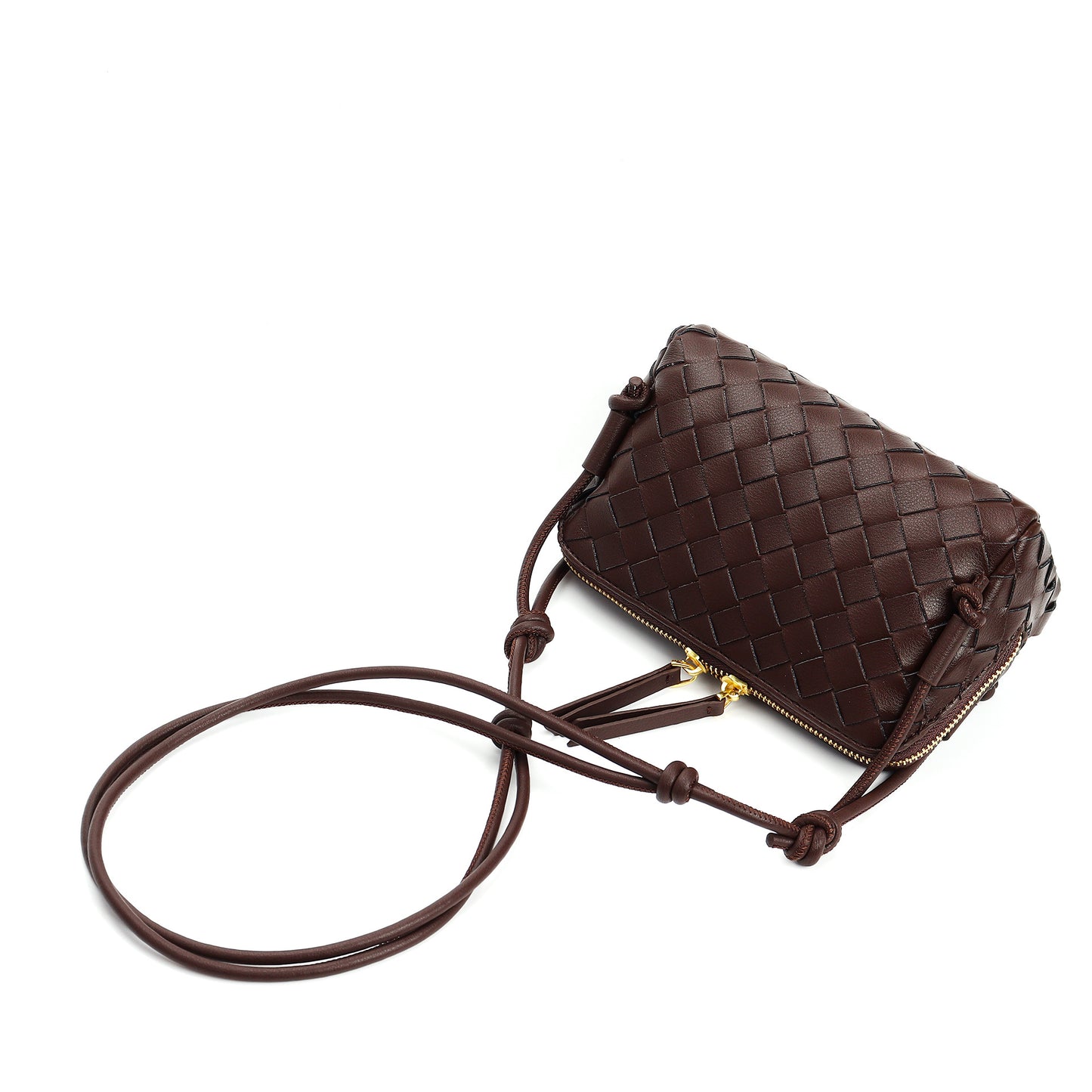 French Style Woven High Quality Leather Shoulder Bags