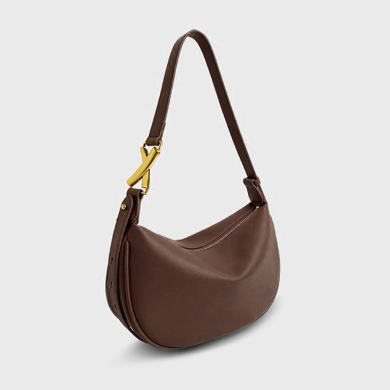 Women's Niche Leather Light Luxury Underarm Selenodont Shoulder Bags