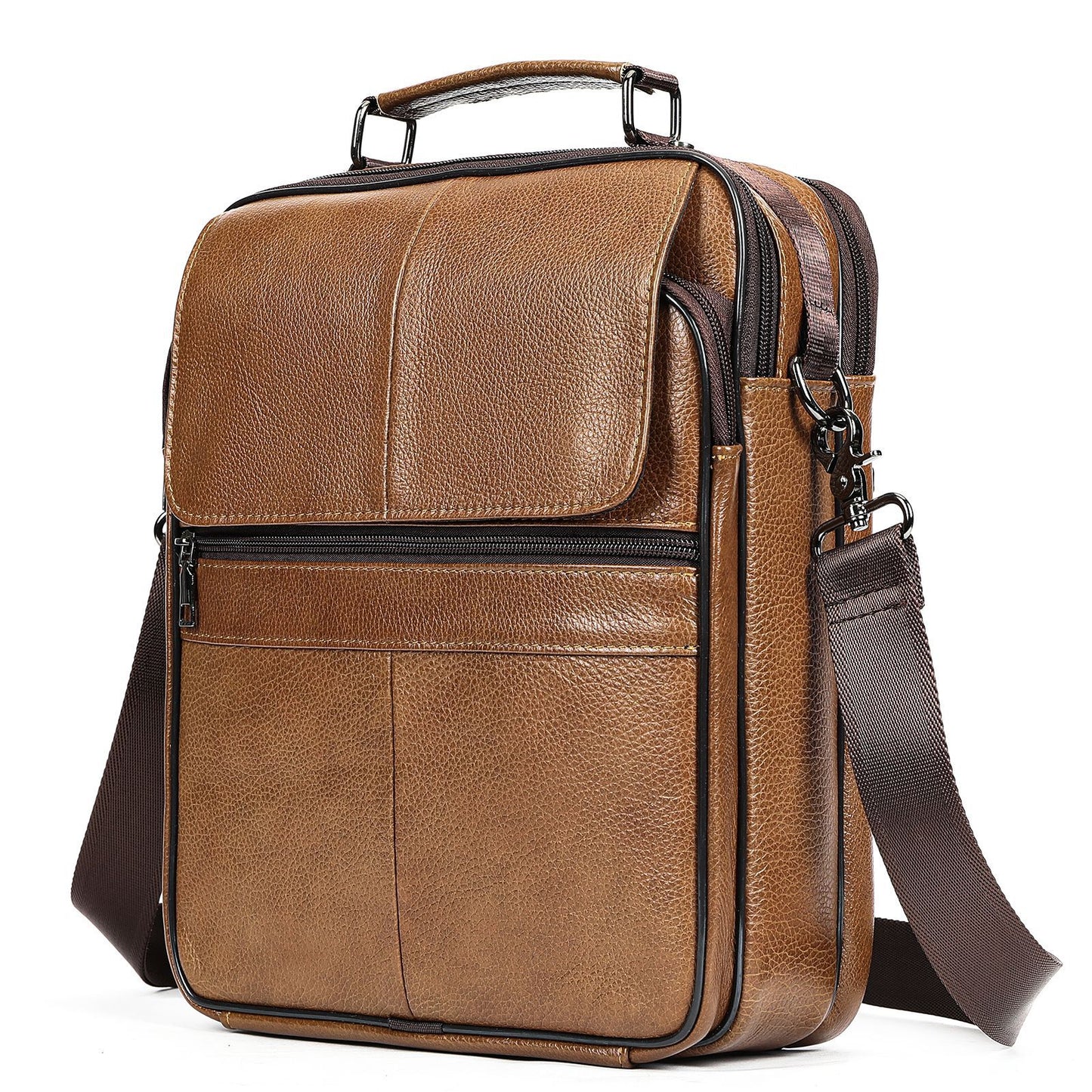 Men's Genuine Leather Business High-grade Cowhide Large Men's Shoulder Bags