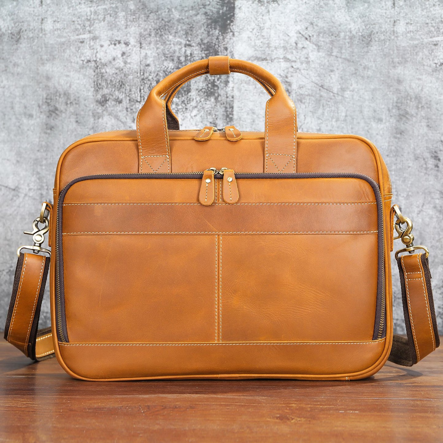 Men's Classic Business Leather Inch Computer Handbags