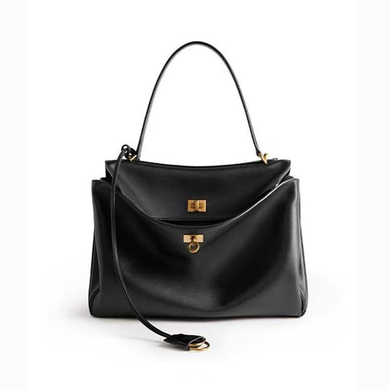 Women's Layer Cow Leather High Sense Large Shoulder Bags