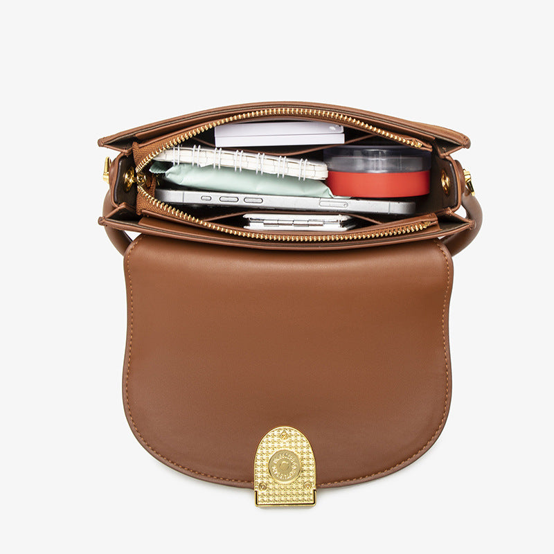 Women's Leather High-grade Niche Semicircle Matte Fashion Crossbody Bags