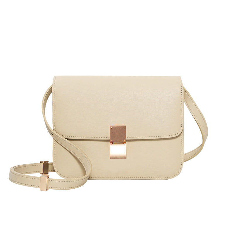 Women's Genuine Leather Retro Light Luxury Minority Joker Small Square Bags