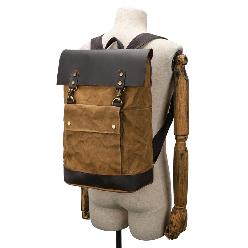 Women's & Men's & Vintage Oil Wax Canvas Crazy Backpacks