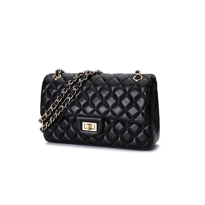 Women's Rhombus Chain Sheepskin Classic Fashion Genuine Shoulder Bags