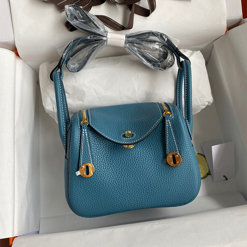 Women's First Layer Cowhide Lindi Doctor Genuine Small Square Bags