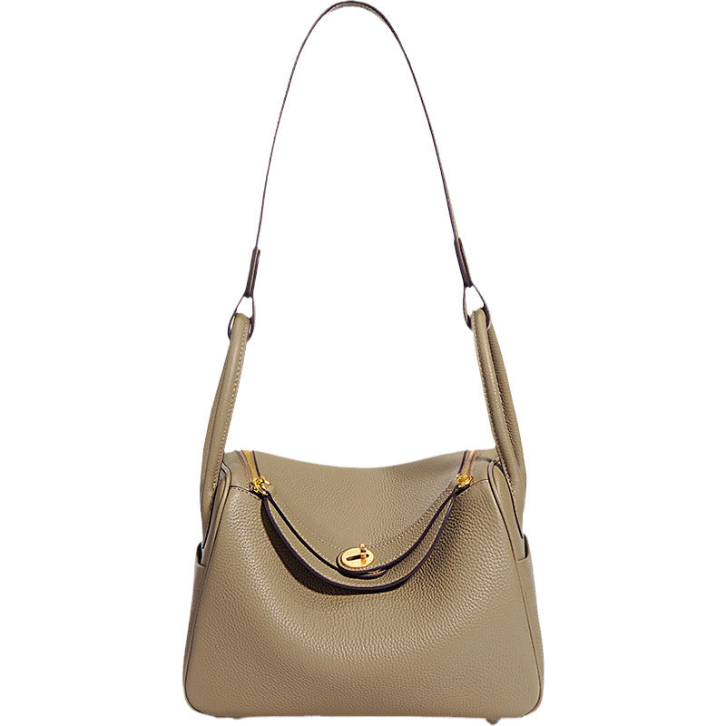 Women's Doctor Genuine Leather Mini Pillow Portable Bucket Bags