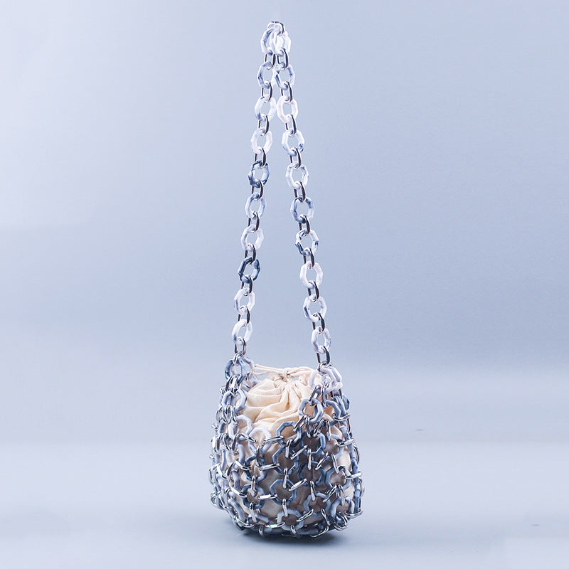 Niche Retro Style Dignified Hollow Hand-woven Shoulder Bags
