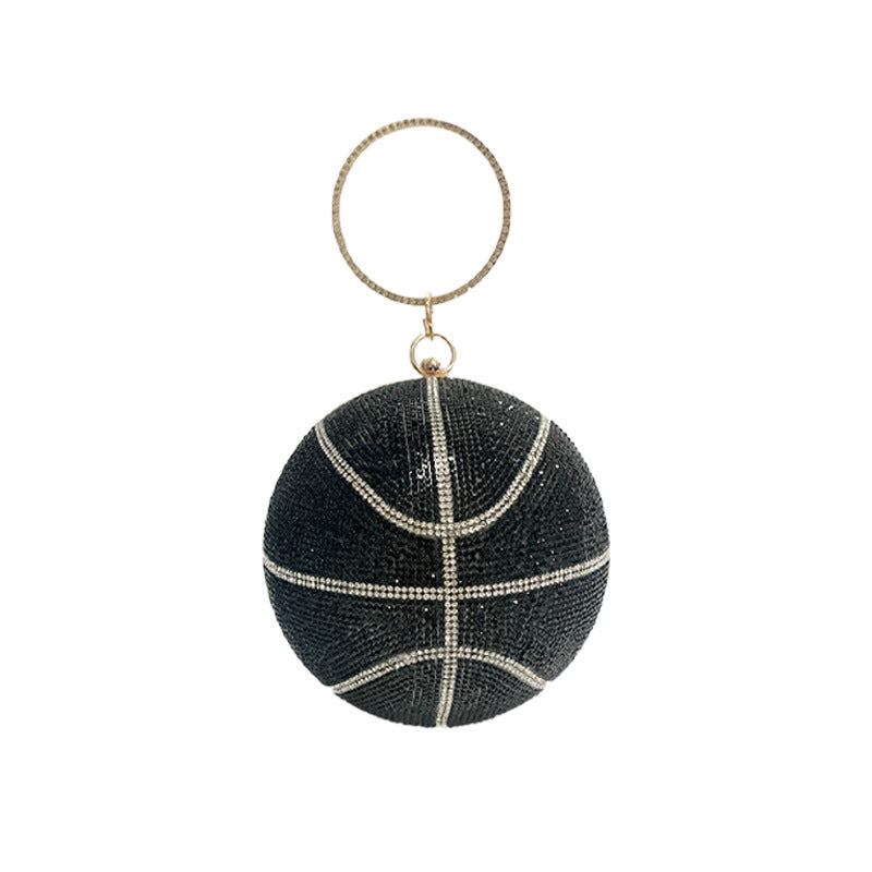 Round Basketball Dinner Ball Fashion Clutch Sweet Lady Cosmetic Bags