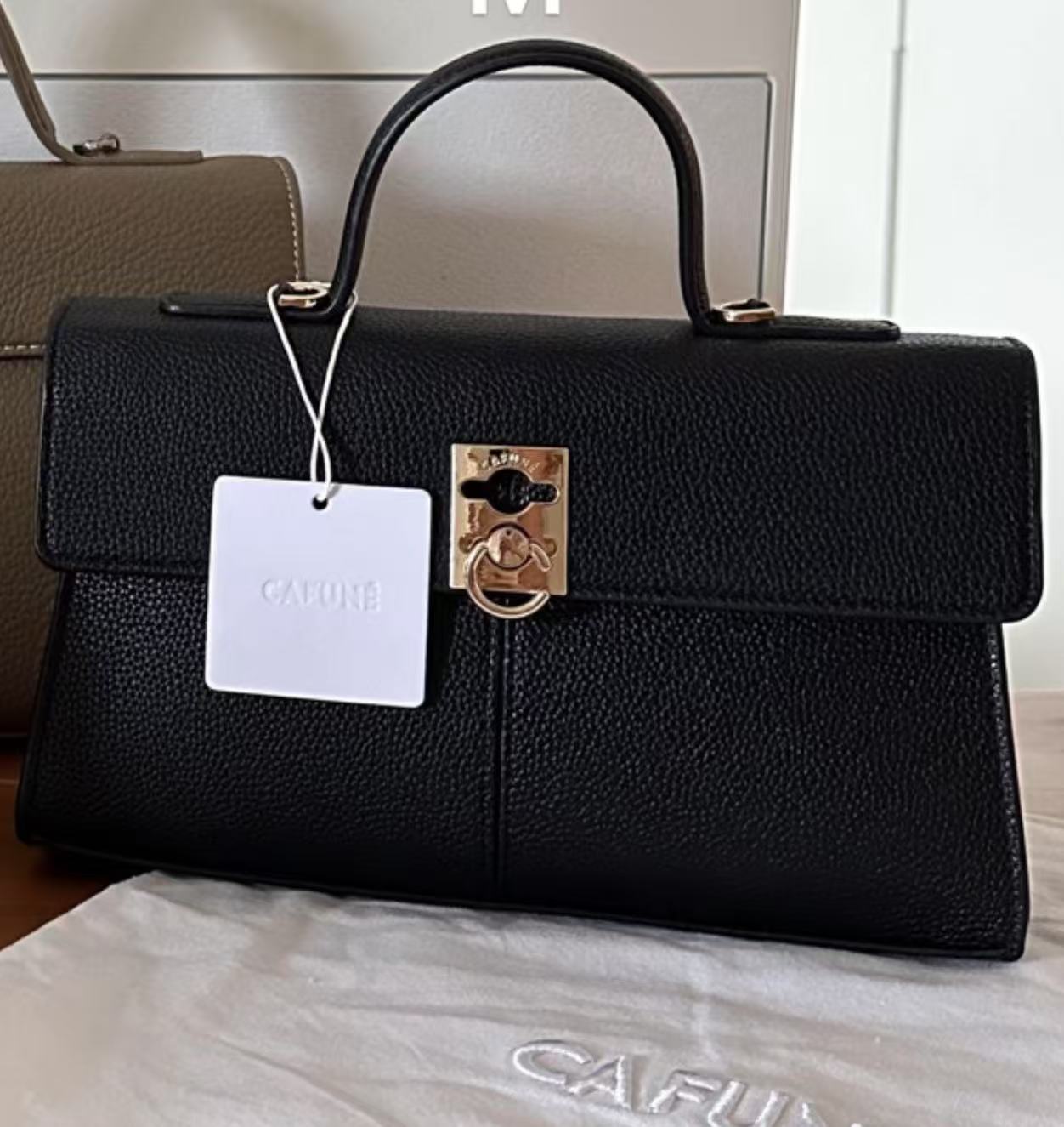 Women's Light Luxury Minority Genuine Leather Retro Small Square Bags