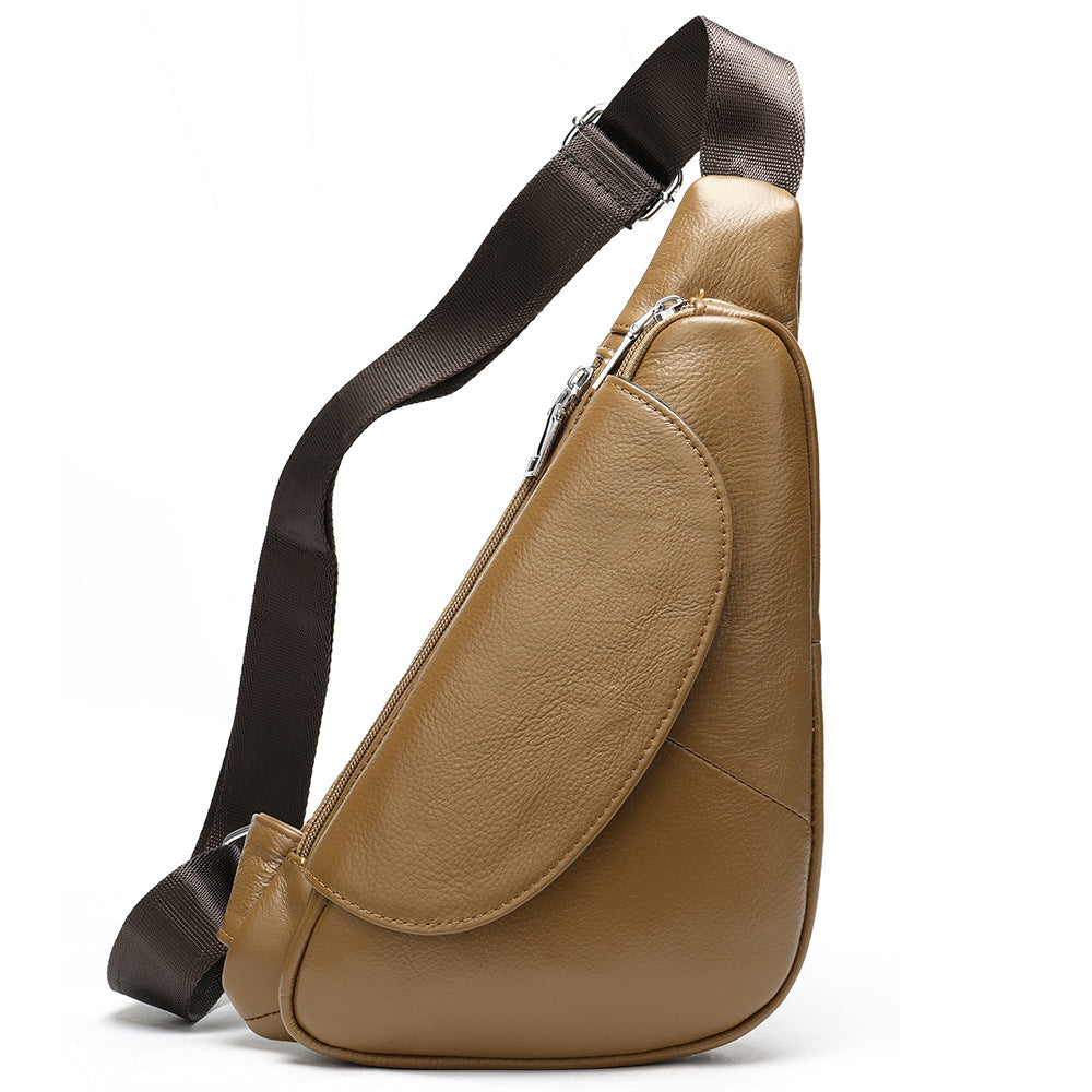 Classic Retro First Layer Cowhide Leather Men's Messenger Bags