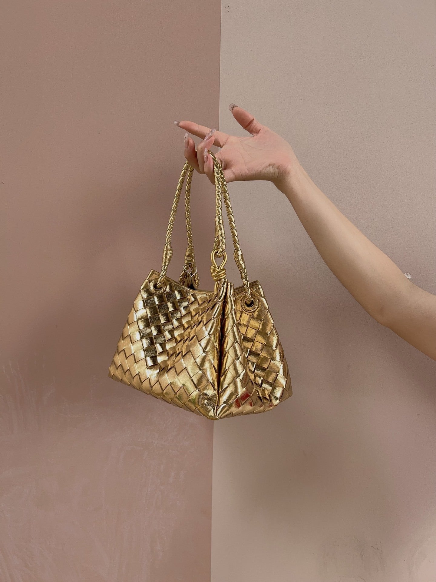 Woven Parachute Shu Portable Vegetable Basket Shoulder Bags