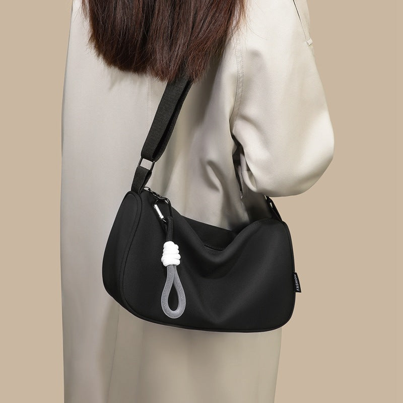 Women's Summer Simple Style Underarm Canvas Pillow Crossbody Bags