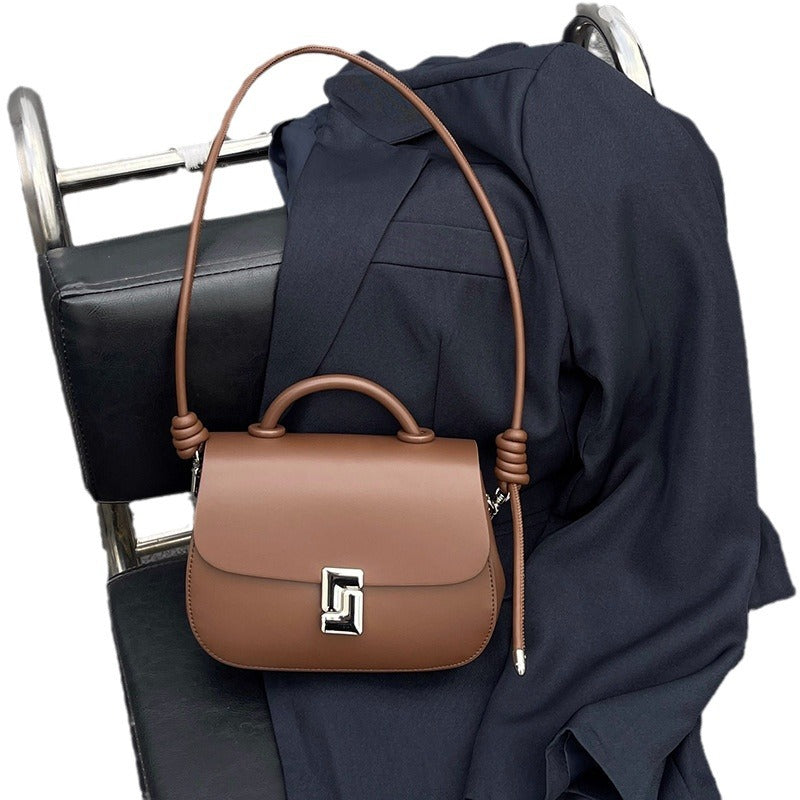 Women's Saddle Niche Advanced Sense Underarm Genuine Leather Large Shoulder Bags